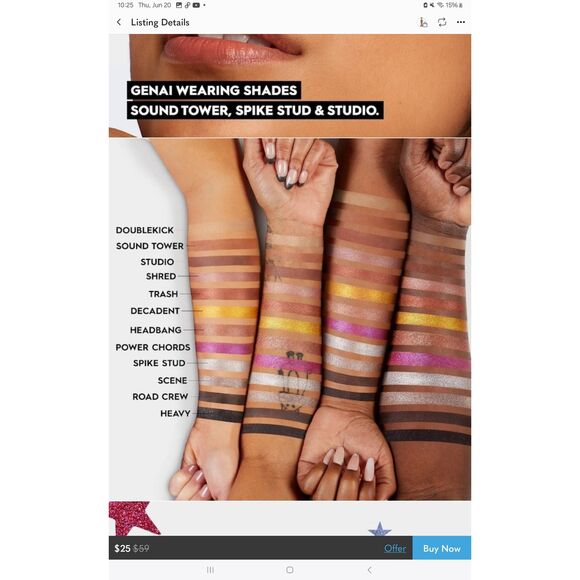 BNIB~Urban Decay Naked Metal Mania Eyeshadow Palette~$59 Retail Value - Picture 9 of 10